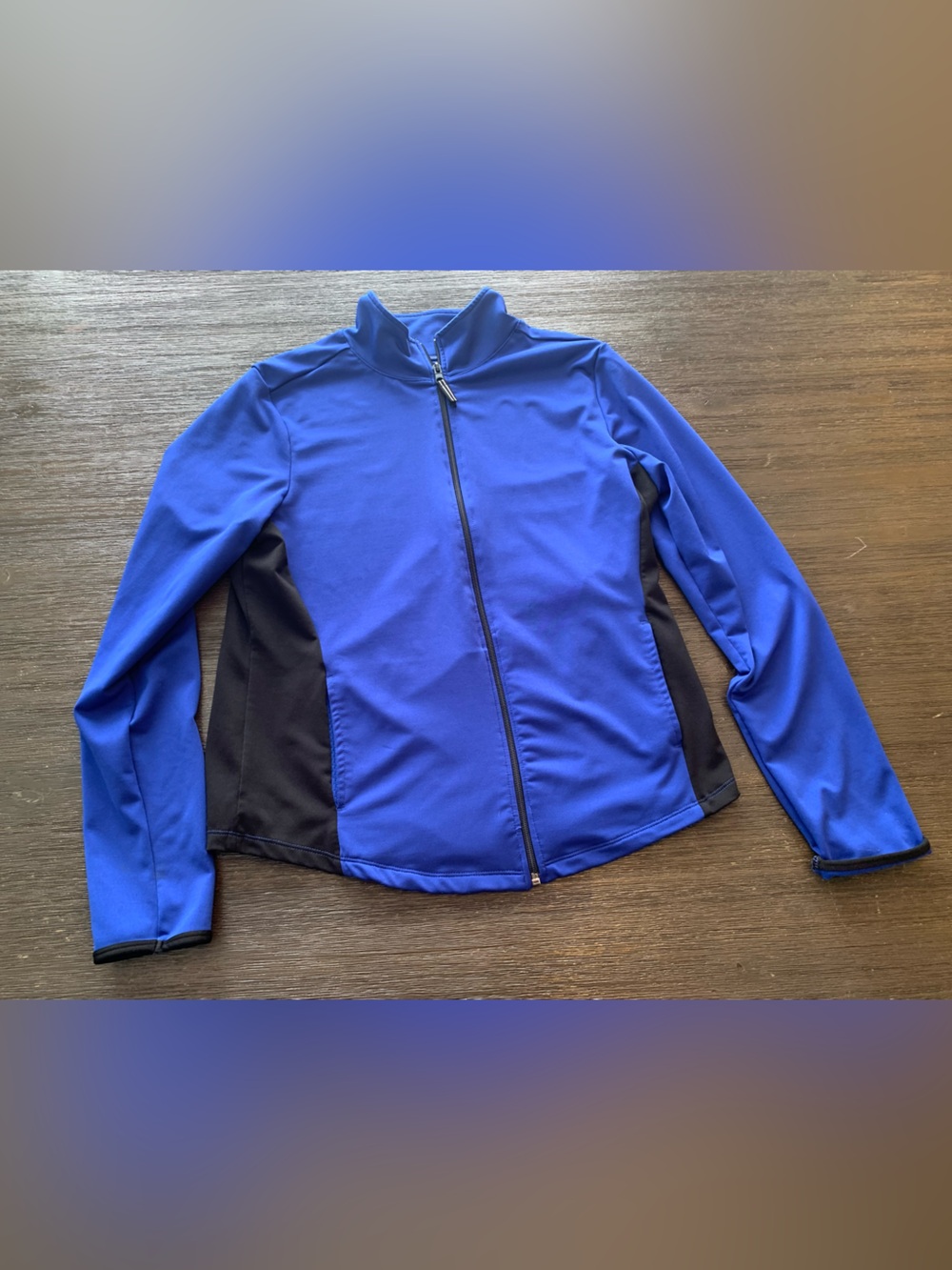 Athletic Works Royal Blue and Black Zip-Up Performance Jacket
